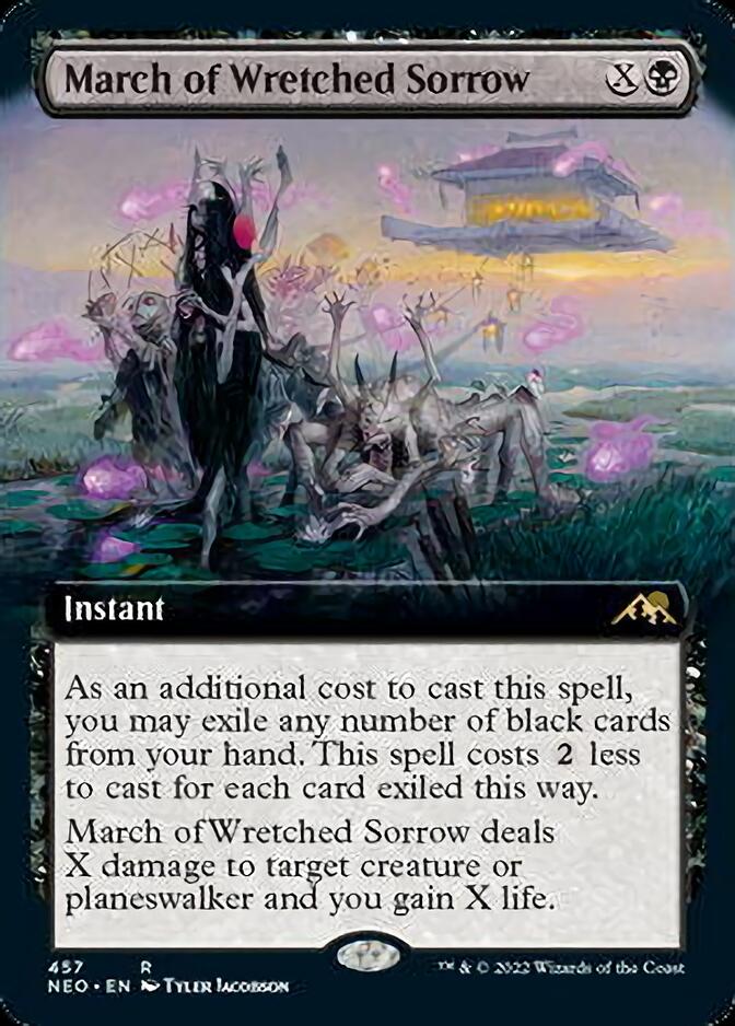 March of Wretched Sorrow (Extended Art) [Kamigawa: Neon Dynasty] | Fandemonia Ltd