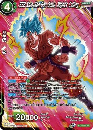 SSB Kaio-Ken Son Goku, Might's Calling (BT16-050) [Realm of the Gods] | Fandemonia Ltd