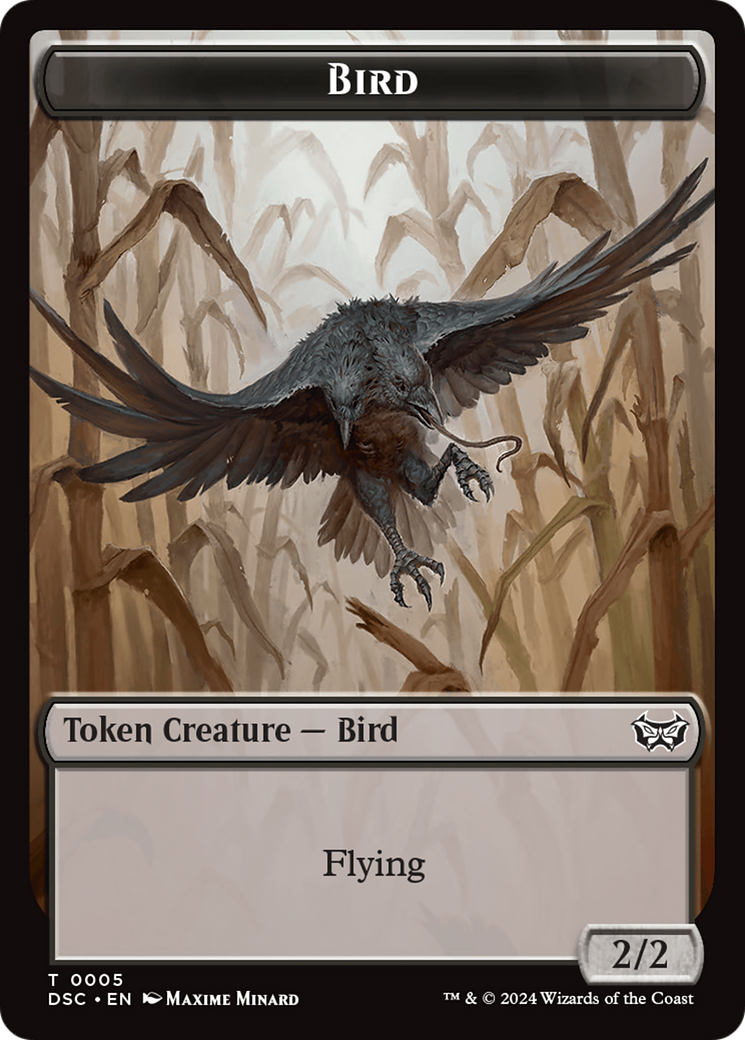 Elemental // Bird Double-Sided Token [Duskmourn: House of Horror Commander Tokens] | Fandemonia Ltd