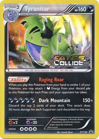 Tyranitar (XY130) (Staff) [XY: Black Star Promos] | Fandemonia Ltd