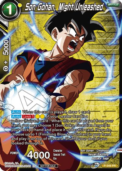 Son Gohan, Might Unleashed (Winner Stamped) (P-349) [Tournament Promotion Cards] | Fandemonia Ltd