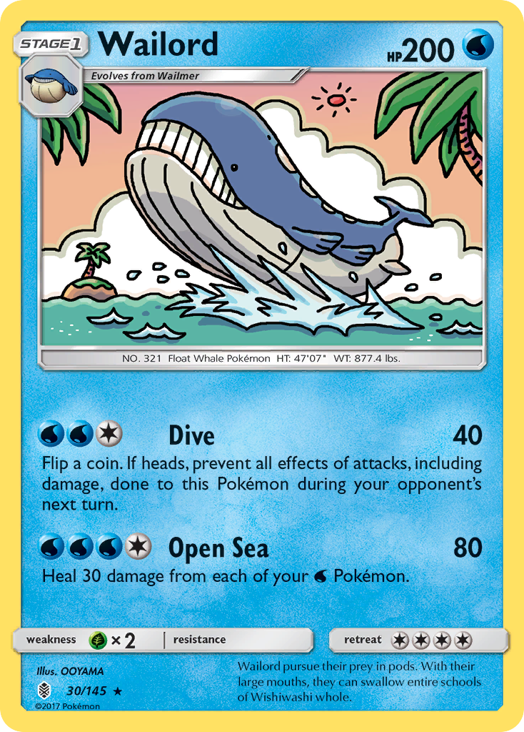 Wailord (30/145) [Sun & Moon: Guardians Rising] | Fandemonia Ltd