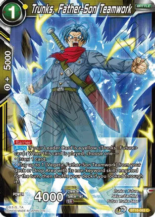 Trunks, Father-Son Teamwork (BT16-083) [Realm of the Gods] | Fandemonia Ltd