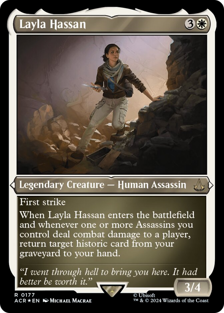 Layla Hassan (Foil Etched) [Assassin's Creed] | Fandemonia Ltd