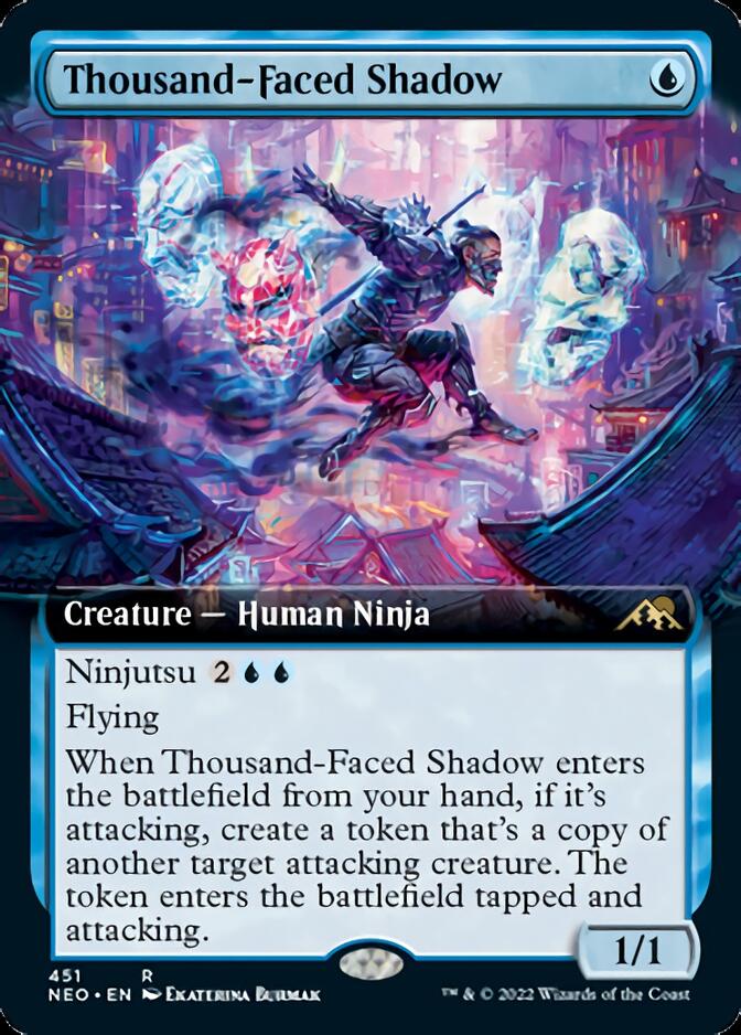 Thousand-Faced Shadow (Extended Art) [Kamigawa: Neon Dynasty] | Fandemonia Ltd