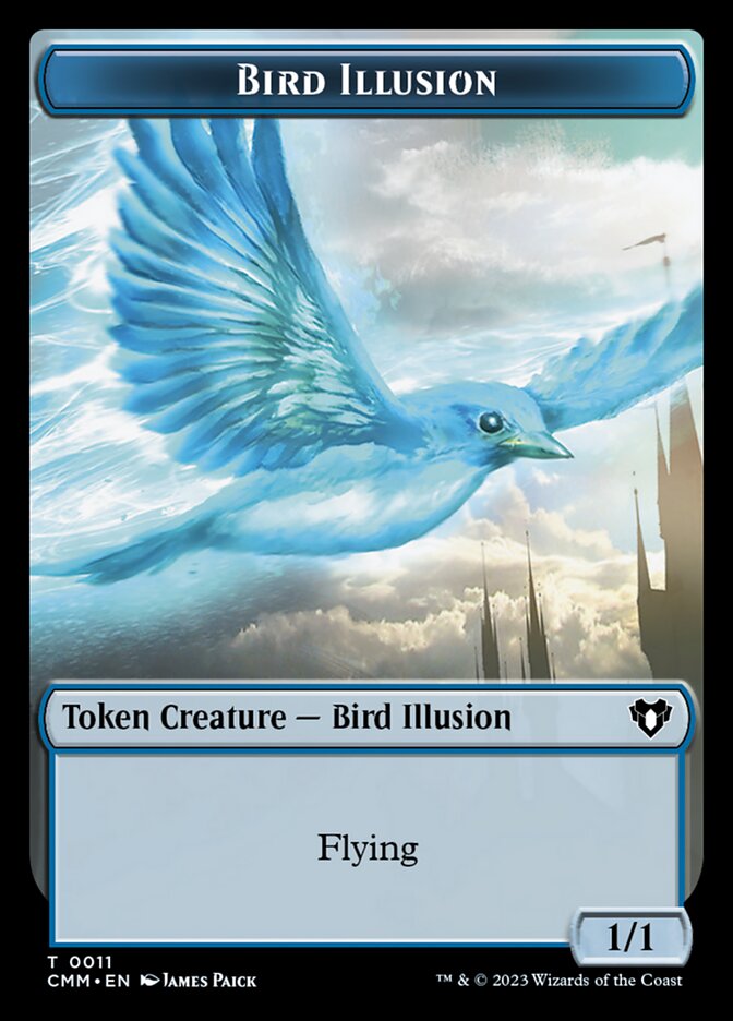 Thopter // Bird Illusion Double-Sided Token [Commander Masters Tokens] | Fandemonia Ltd