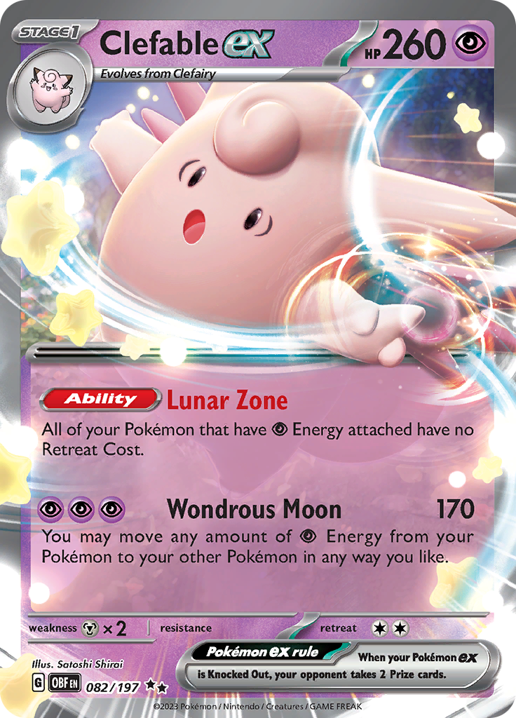 Clefable ex (082/197) [Scarlet & Violet: Obsidian Flames] | Fandemonia Ltd