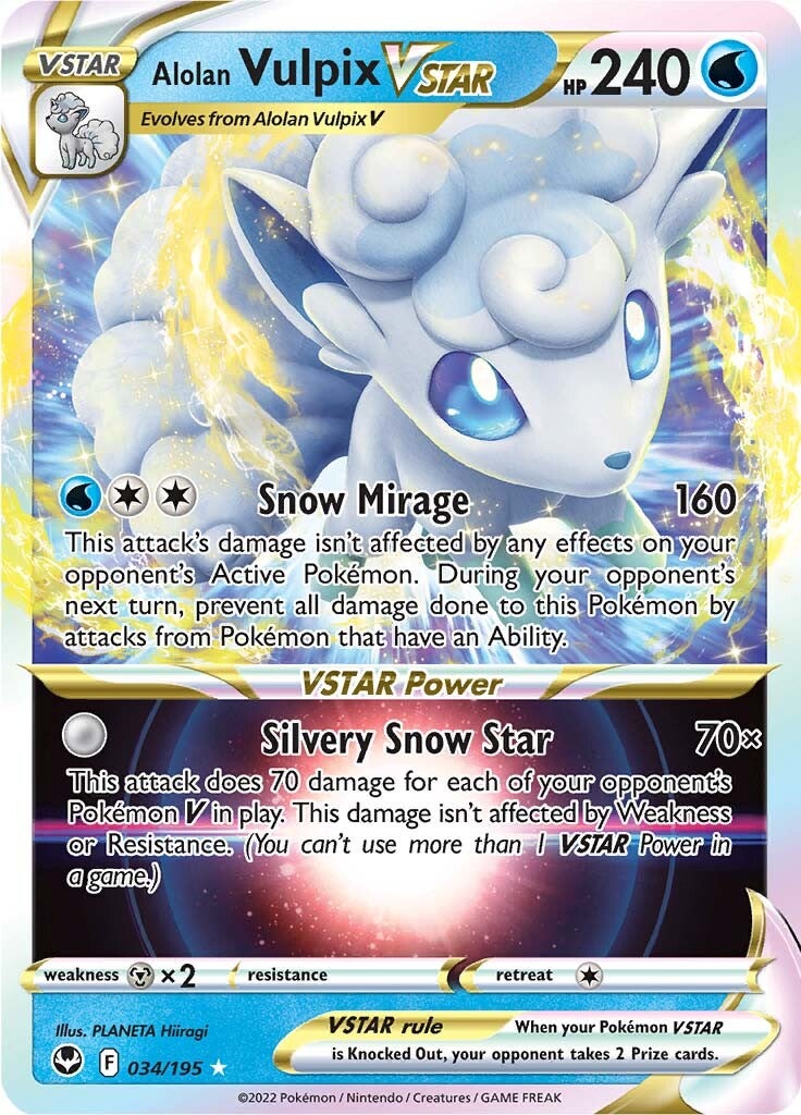 Alolan Vulpix VSTAR (034/195) [Sword & Shield: Silver Tempest] | Fandemonia Ltd