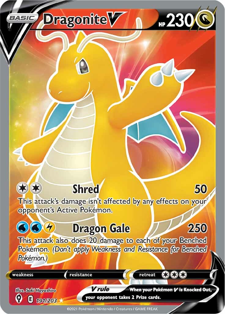 Dragonite V (191/203) [Sword & Shield: Evolving Skies] | Fandemonia Ltd