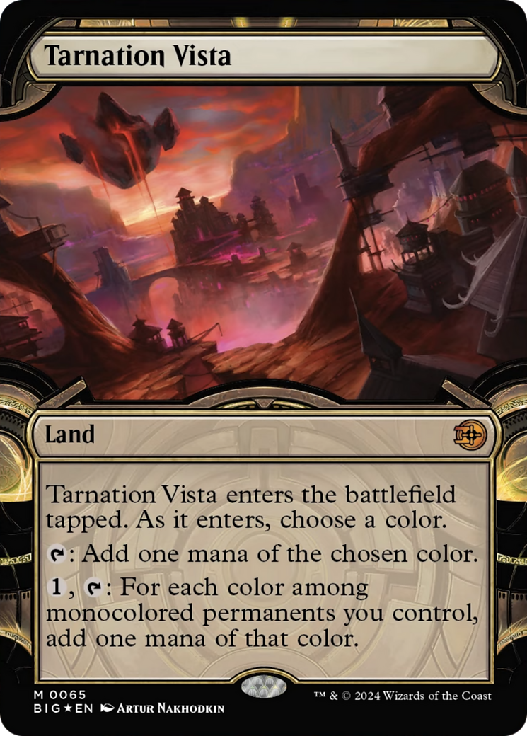 Tarnation Vista (Showcase) (Raised Foil) [Outlaws of Thunder Junction: The Big Score] | Fandemonia Ltd