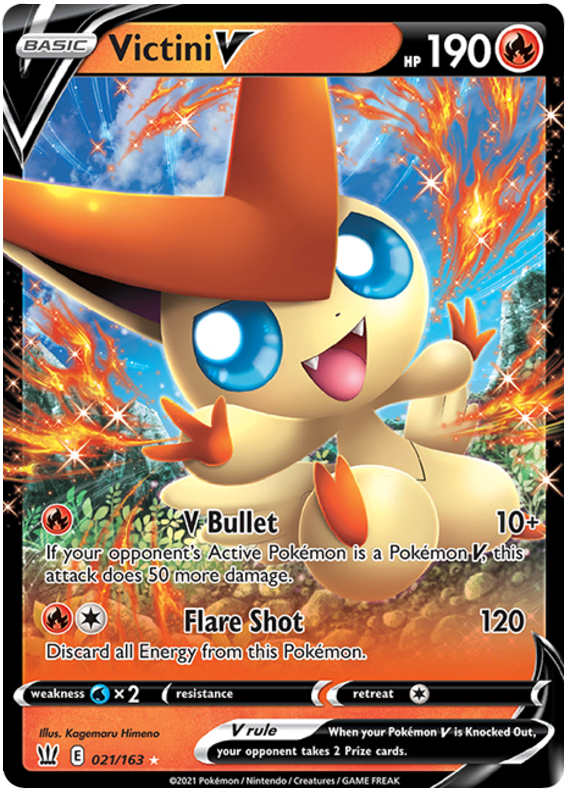 Victini V (021/163) [Sword & Shield: Battle Styles] | Fandemonia Ltd