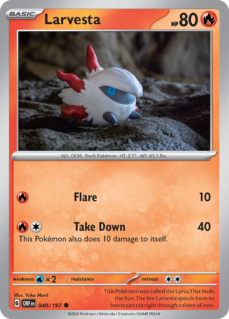 Larvesta (040/197) [Scarlet & Violet: Obsidian Flames] | Fandemonia Ltd