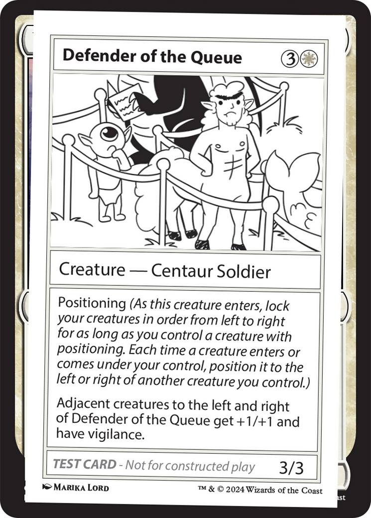 Defender of the Queue [Mystery Booster 2 Playtest Cards] | Fandemonia Ltd