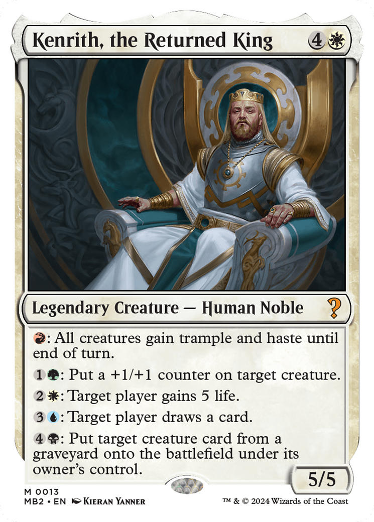 Kenrith, the Returned King (White Border) [Mystery Booster 2] | Fandemonia Ltd