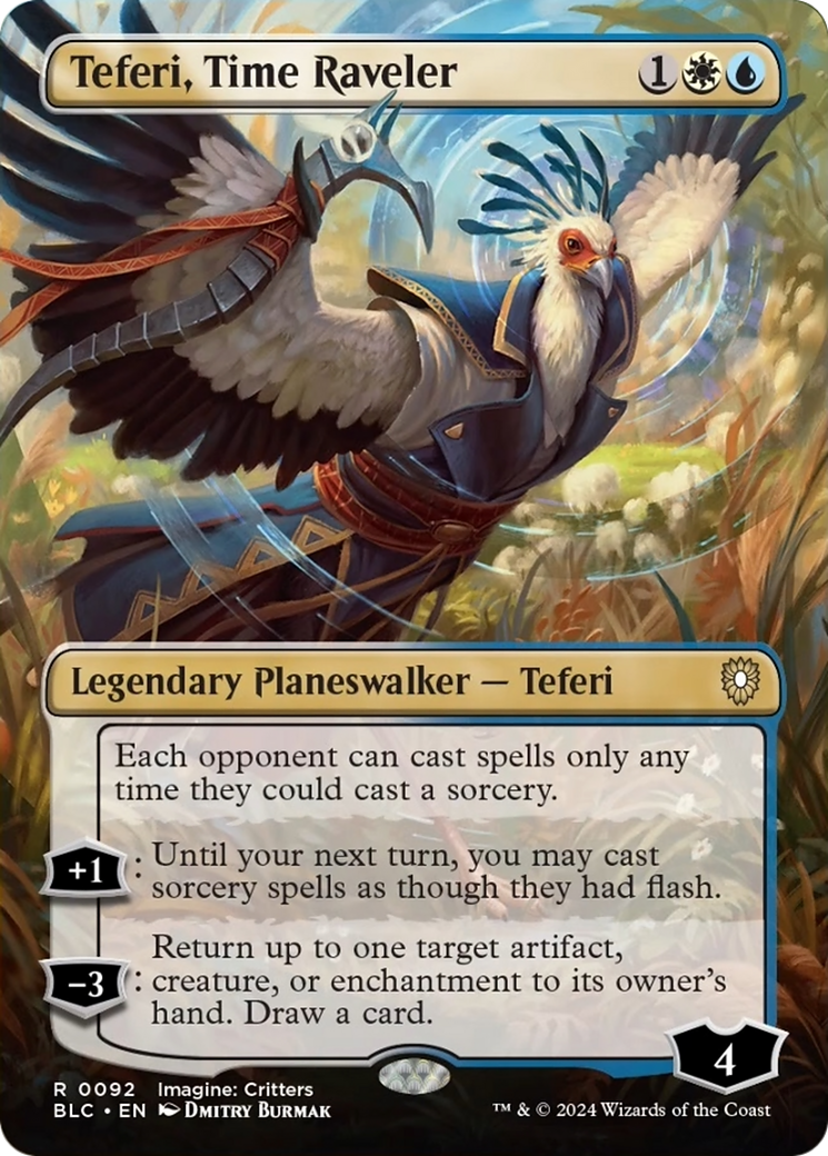 Teferi, Time Raveler (Borderless) [Bloomburrow Commander] | Fandemonia Ltd