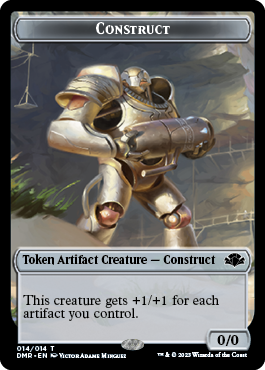 Goblin // Construct Double-Sided Token [Dominaria Remastered Tokens] | Fandemonia Ltd