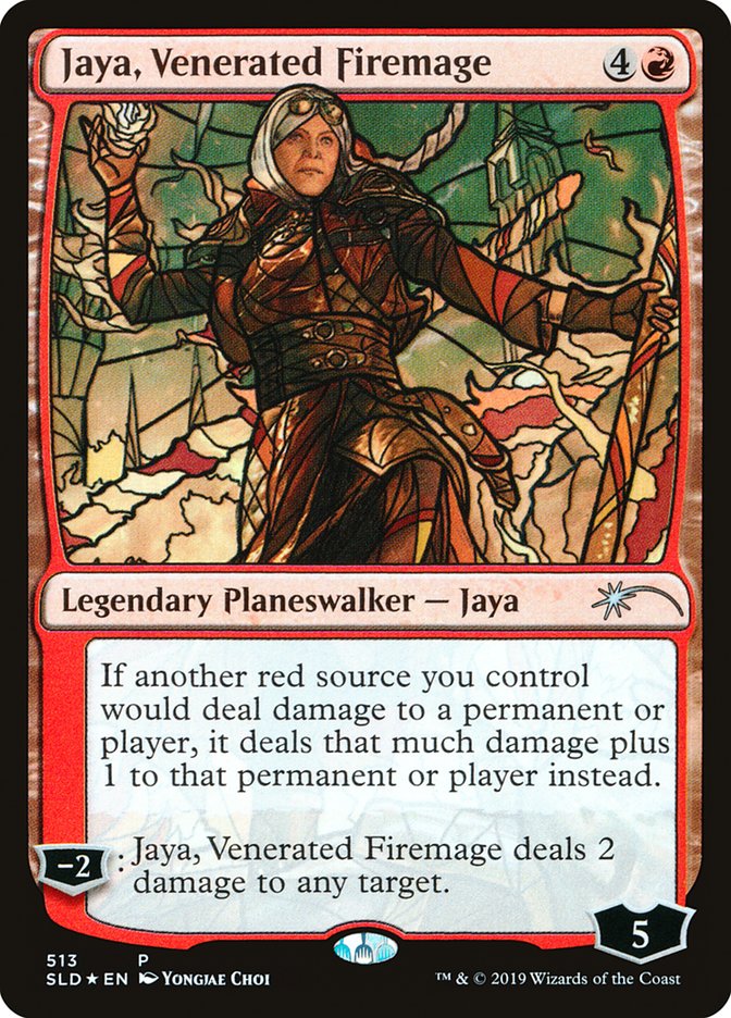 Jaya, Venerated Firemage (Stained Glass) [Secret Lair Drop Promos] | Fandemonia Ltd