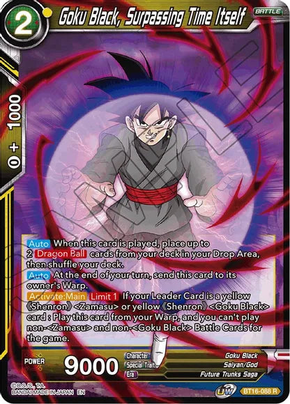 Goku Black, Surpassing Time itself (BT16-088) [Realm of the Gods] | Fandemonia Ltd