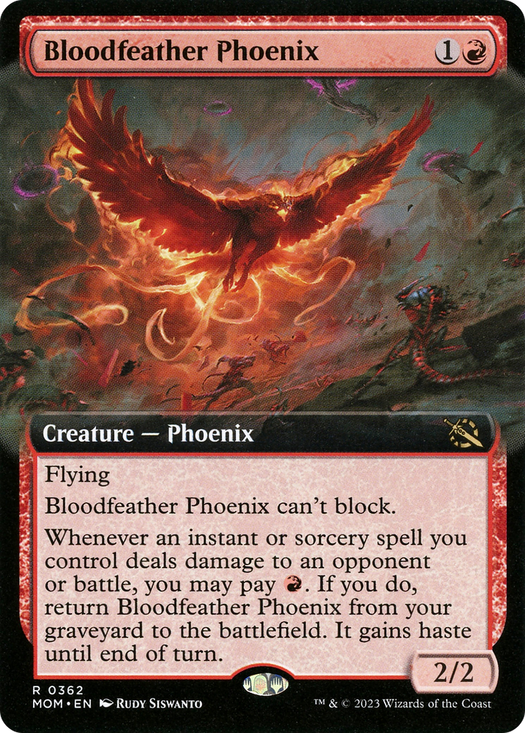 Bloodfeather Phoenix (Extended Art) [March of the Machine] | Fandemonia Ltd