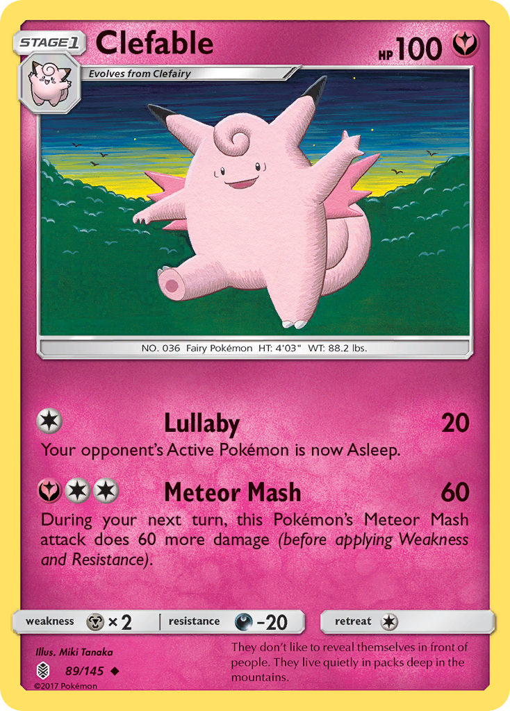 Clefable (89/145) [Sun & Moon: Guardians Rising] | Fandemonia Ltd