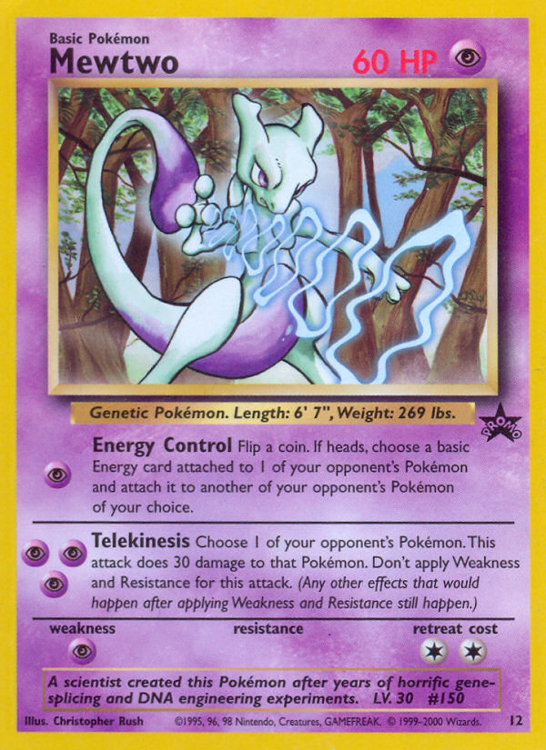 Mewtwo (12) [Wizards of the Coast: Black Star Promos] | Fandemonia Ltd