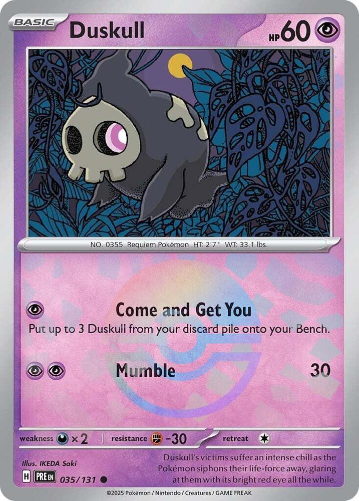 Duskull (035/131) (Poke Ball Pattern) [Scarlet & Violet: Prismatic Evolutions] | Fandemonia Ltd