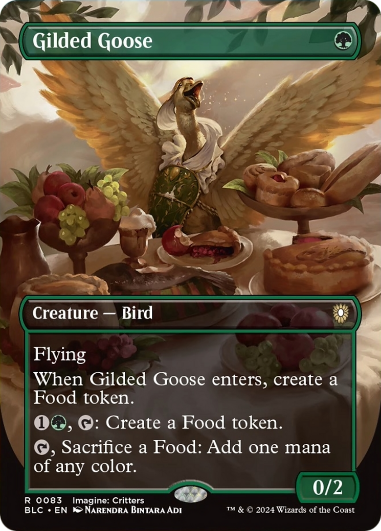 Gilded Goose (Borderless) [Bloomburrow Commander] | Fandemonia Ltd