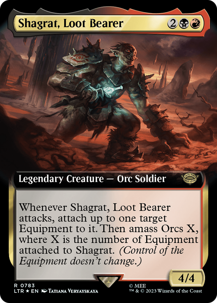 Shagrat, Loot Bearer (Extended Art) (Surge Foil) [The Lord of the Rings: Tales of Middle-Earth] | Fandemonia Ltd