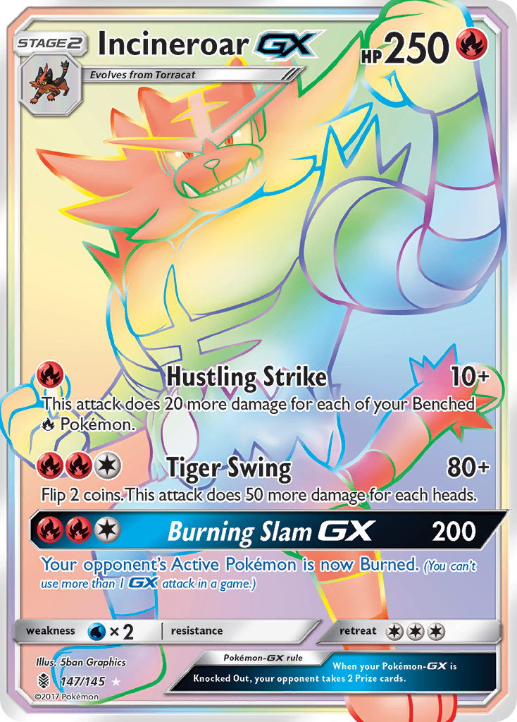 Incineroar GX (147/145) [Sun & Moon: Guardians Rising] | Fandemonia Ltd