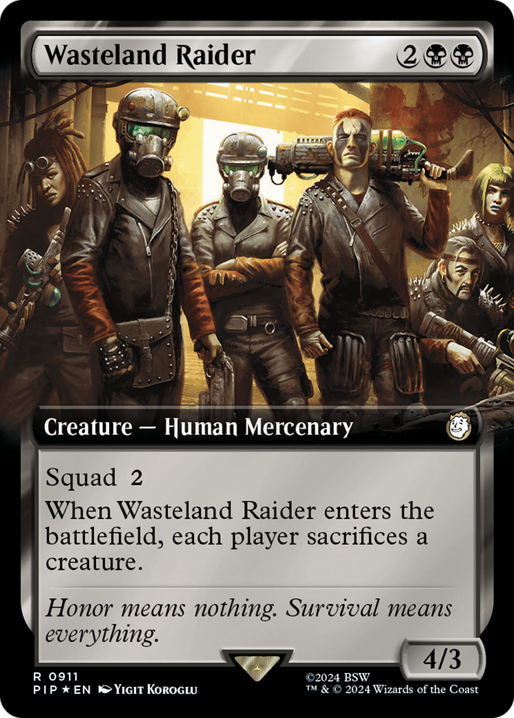 Wasteland Raider (Extended Art) (Surge Foil) [Fallout] | Fandemonia Ltd