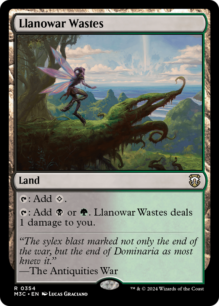 Llanowar Wastes (Ripple Foil) [Modern Horizons 3 Commander] | Fandemonia Ltd