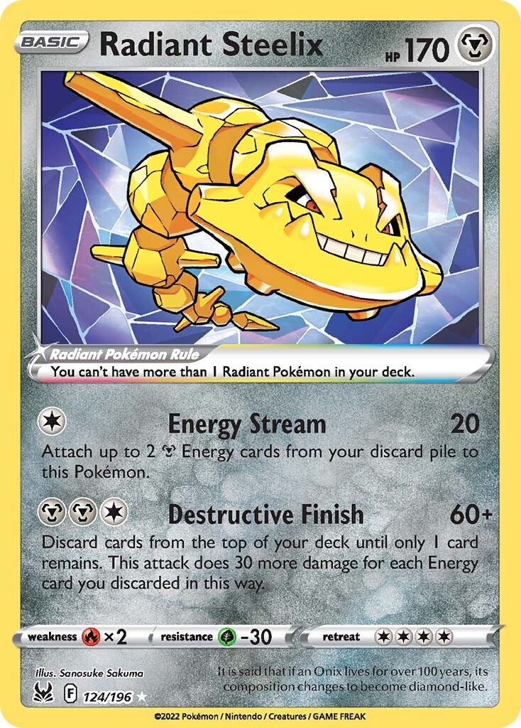 Radiant Steelix (124/196) [Sword & Shield: Lost Origin] | Fandemonia Ltd