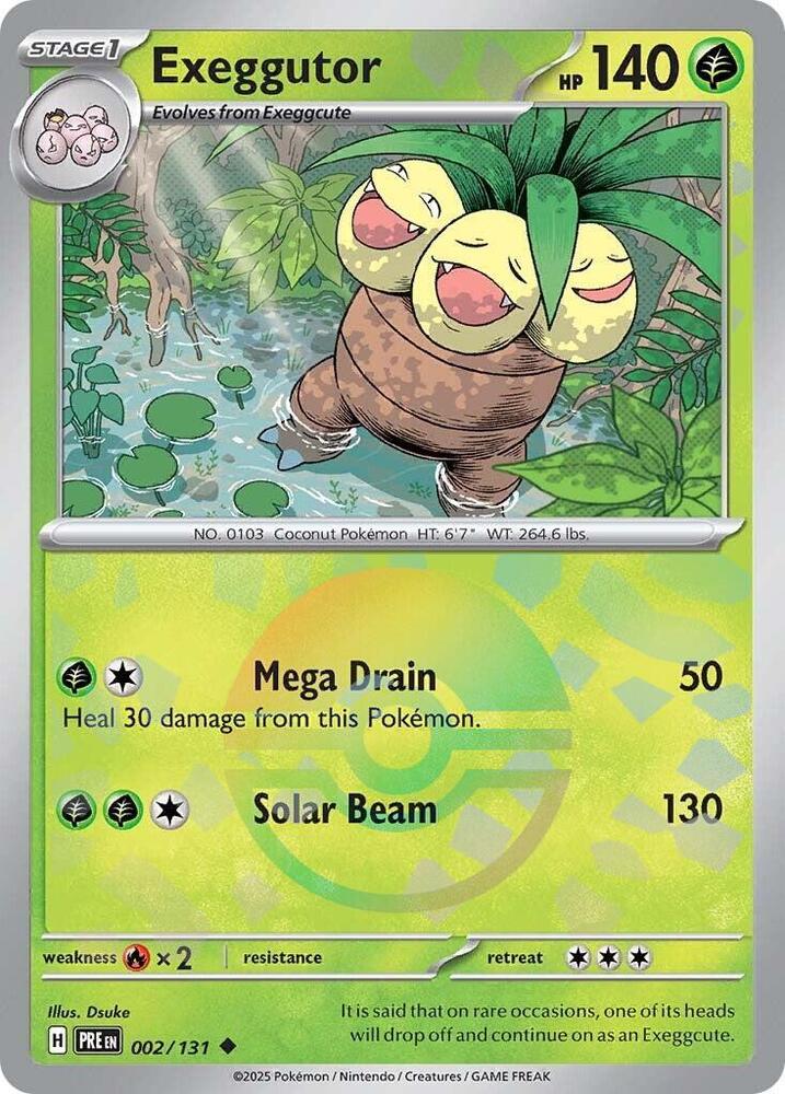 Exeggutor (002/131) (Poke Ball Pattern) [Scarlet & Violet: Prismatic Evolutions] | Fandemonia Ltd