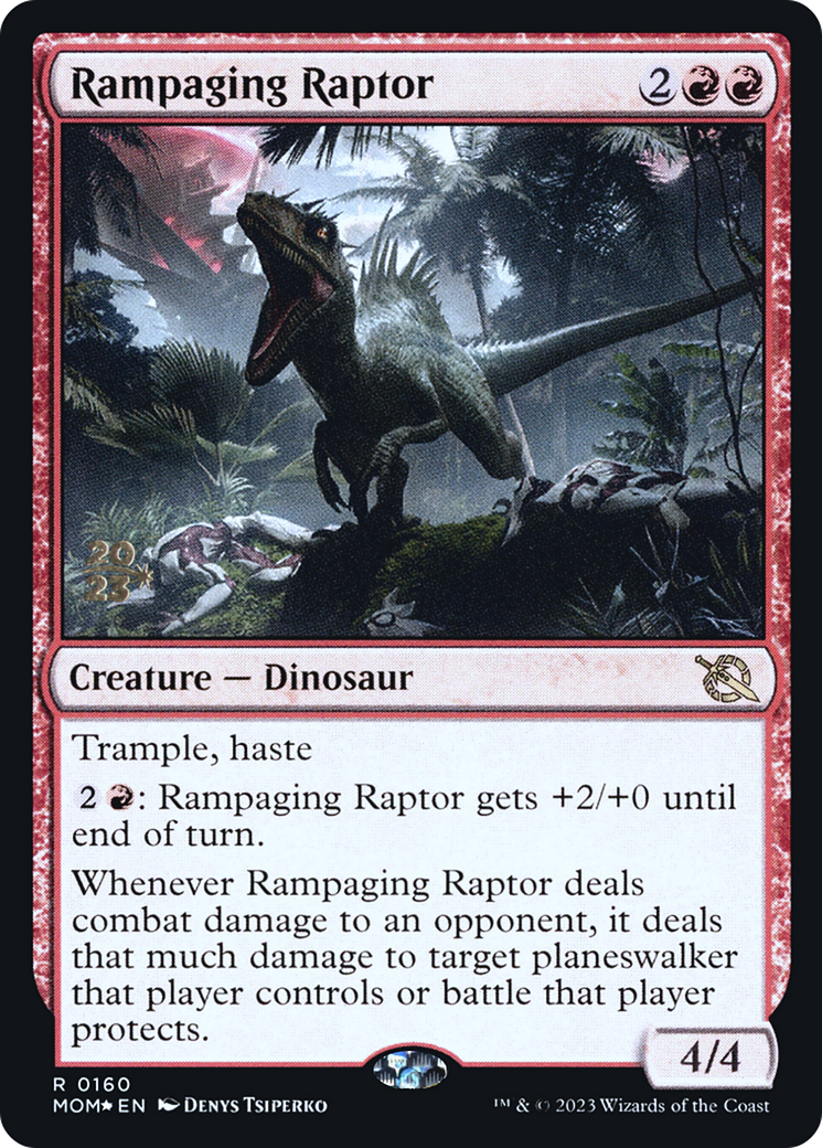 Rampaging Raptor [March of the Machine Prerelease Promos] | Fandemonia Ltd