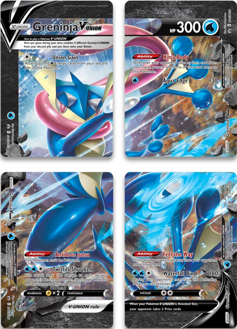 Greninja V-Union (Set of 4) [Sword & Shield: Black Star Promos] | Fandemonia Ltd