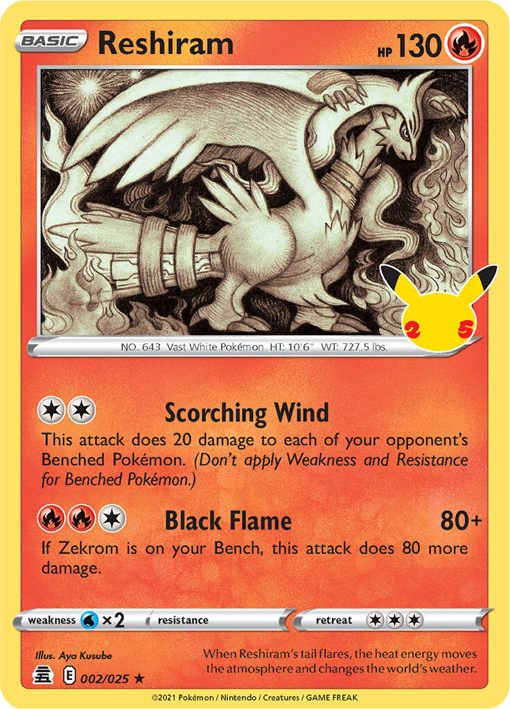 Reshiram (002/025) [Celebrations: 25th Anniversary] | Fandemonia Ltd