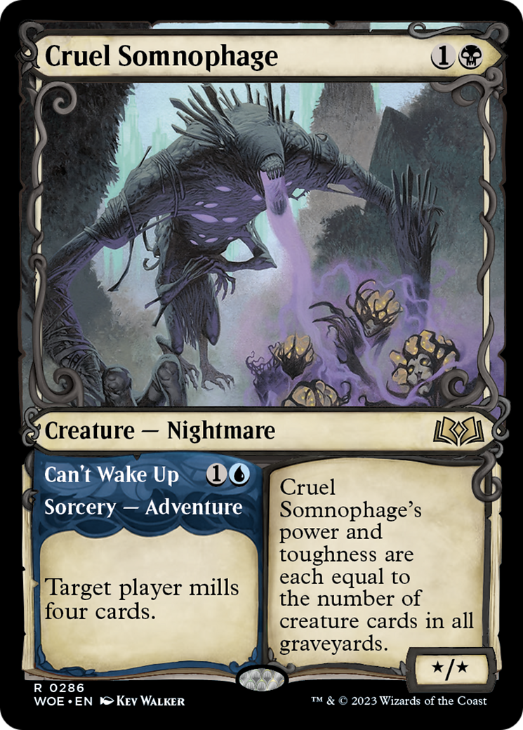 Cruel Somnophage // Can't Wake Up (Showcase) [Wilds of Eldraine] | Fandemonia Ltd