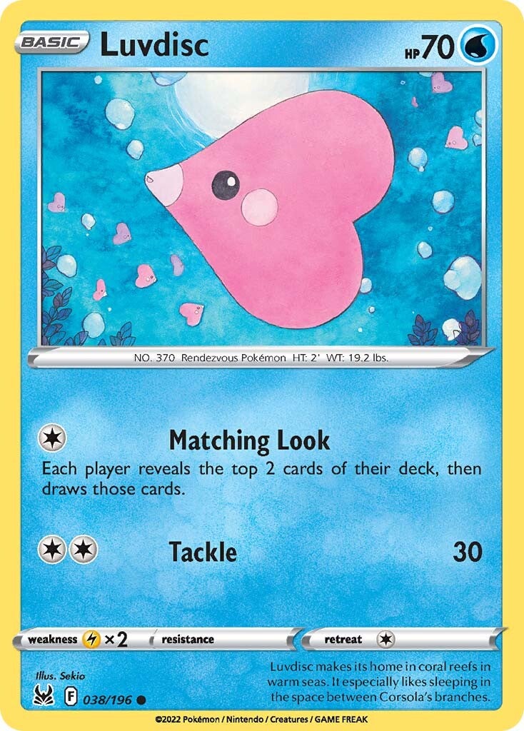 Luvdisc (038/196) [Sword & Shield: Lost Origin] | Fandemonia Ltd