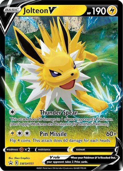 Jolteon V (SWSH151) [Sword & Shield: Black Star Promos] | Fandemonia Ltd