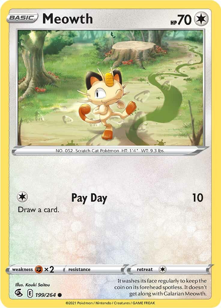 Meowth (199/264) [Sword & Shield: Fusion Strike] | Fandemonia Ltd