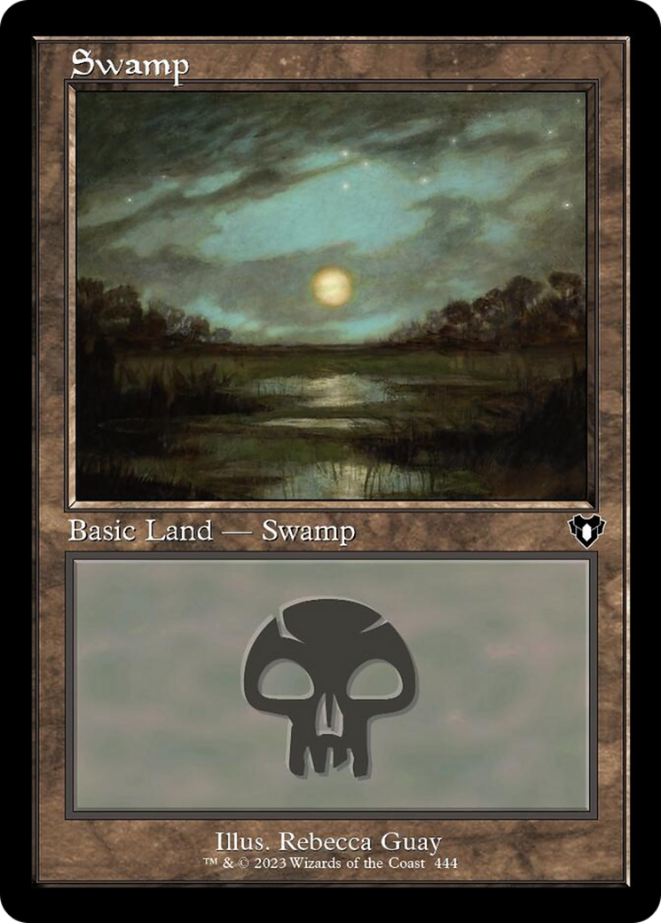 Swamp (444) (Retro) [Commander Masters] | Fandemonia Ltd