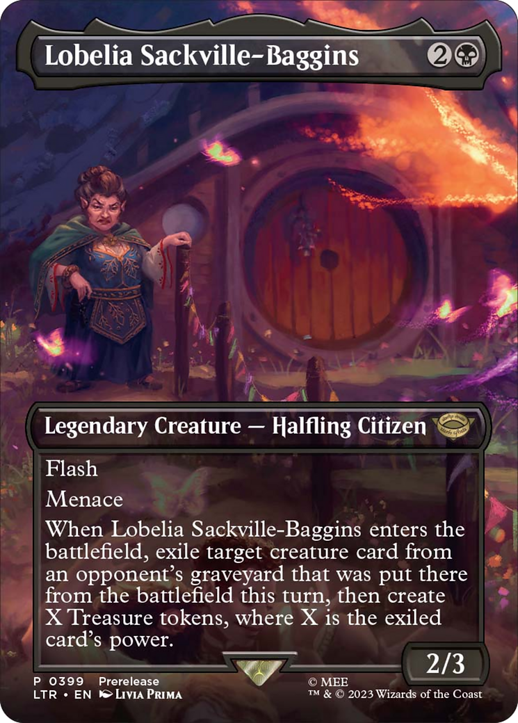 Lobelia Sackville-Baggins (Borderless Alternate Art) [The Lord of the Rings: Tales of Middle-Earth] | Fandemonia Ltd