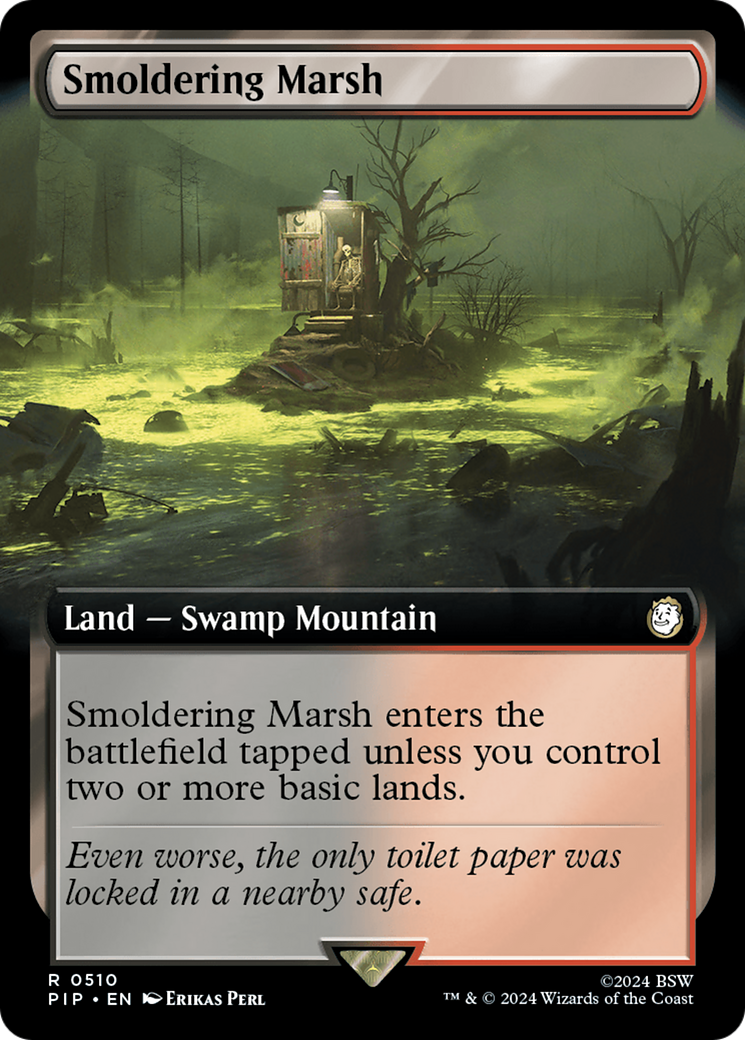 Smoldering Marsh (Extended Art) [Fallout] | Fandemonia Ltd