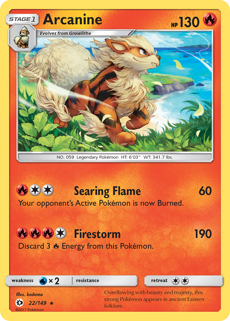 Arcanine (22/149) [Sun & Moon: Base Set] | Fandemonia Ltd