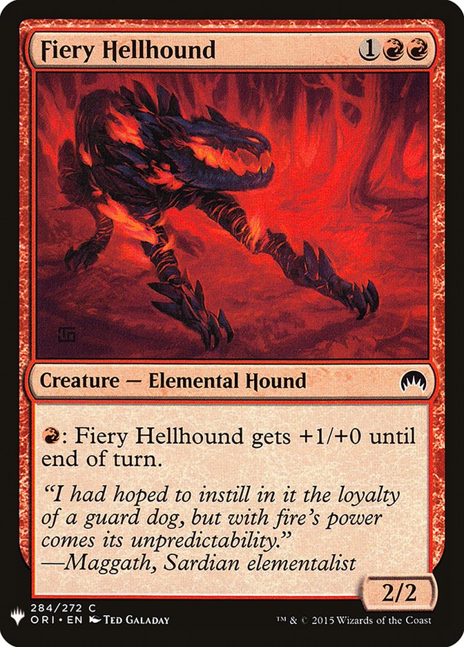 Fiery Hellhound [Mystery Booster] | Fandemonia Ltd