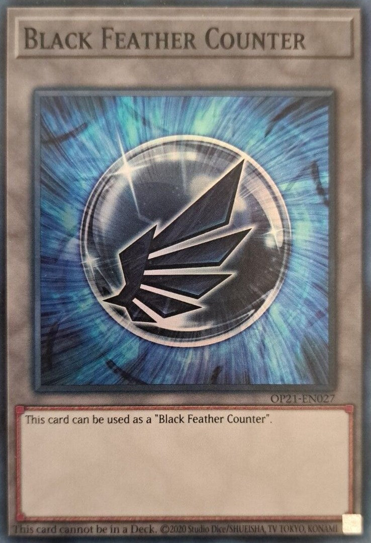 Black Feather Counter [OP21-EN027] Super Rare | Fandemonia Ltd