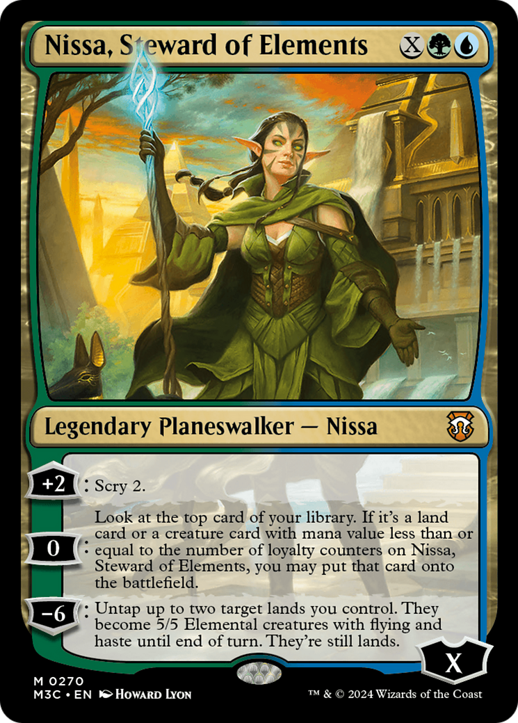 Nissa, Steward of Elements (Ripple Foil) [Modern Horizons 3 Commander] | Fandemonia Ltd