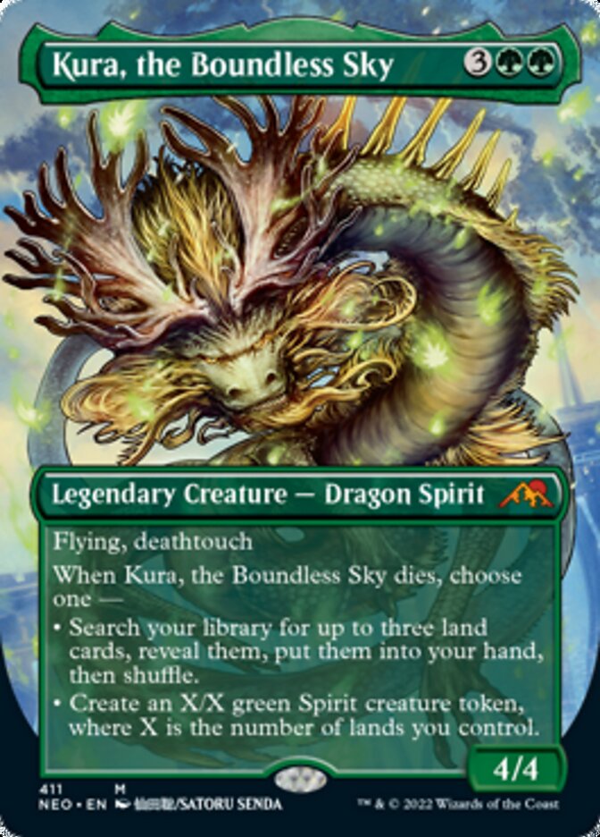 Kura, the Boundless Sky (Borderless Alternate Art) [Kamigawa: Neon Dynasty] | Fandemonia Ltd