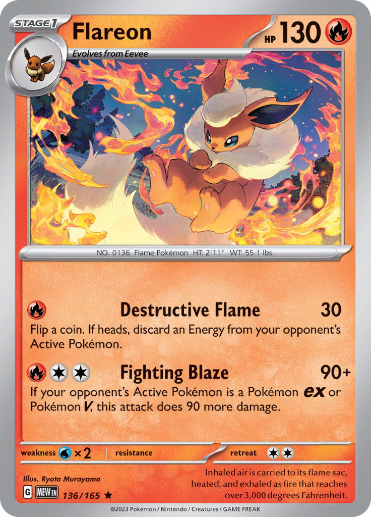 Flareon (136/165) [Scarlet & Violet 151] | Fandemonia Ltd