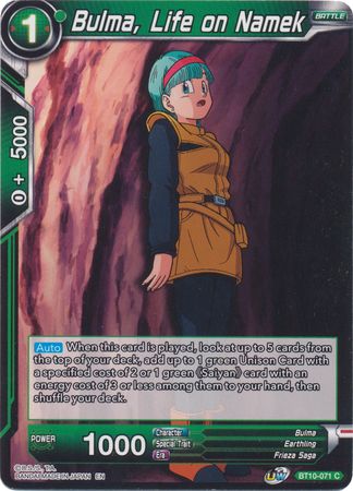 Bulma, Life on Namek (BT10-071) [Rise of the Unison Warrior 2nd Edition] | Fandemonia Ltd